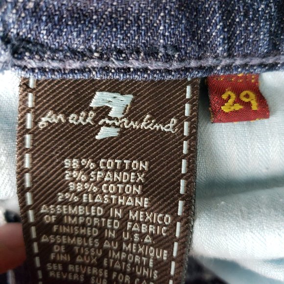 7 FOR ALL MANKIND Distressed Raw Hem Jeans - Picture 6 of 6